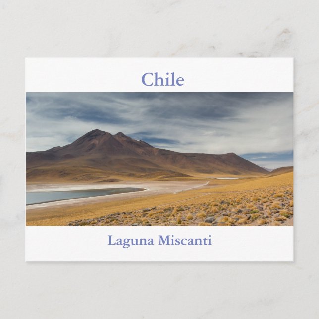 Chile - Laguna Miscanti postcard with text (Front)