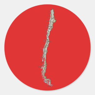 Chile Map Sticker