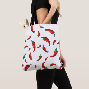 Chile pepper party tote bag