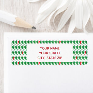 Chile Pepper Pattern Return Address Label