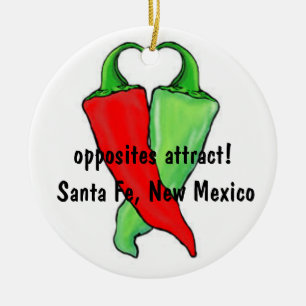Chile Red or Green? Ceramic Christmas ornament