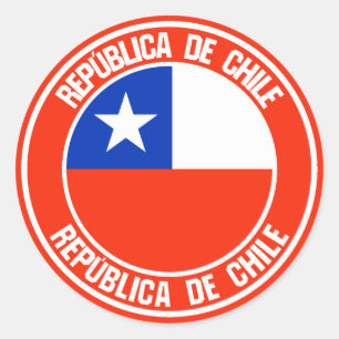 Chile Round Emblem Classic Round Sticker