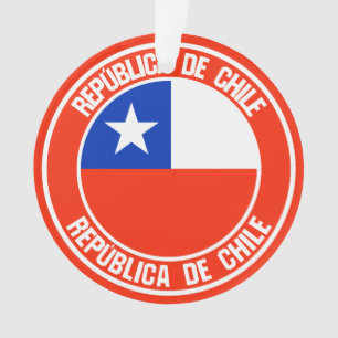 Chile Round Emblem Ornament