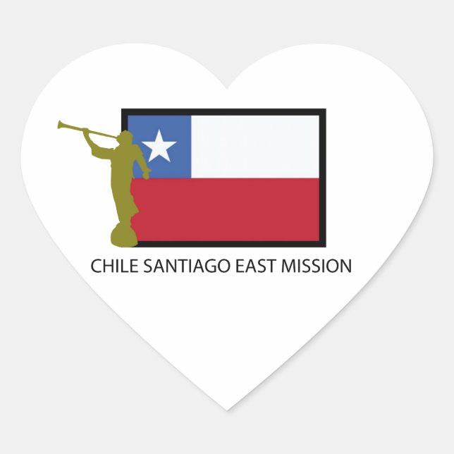 Chile Santiago East Mission LDS CTR Heart Sticker (Front)