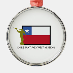 Chile Santiago West Mission LDS CTR Metal Ornament