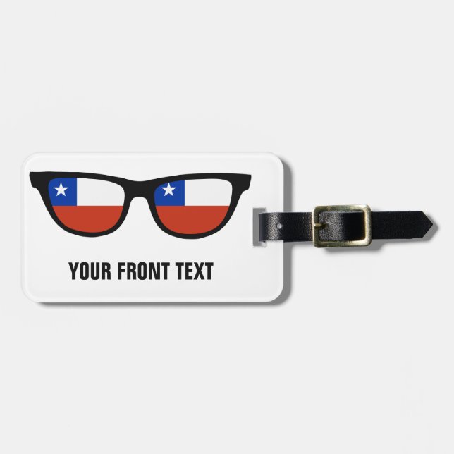 Chile Shades custom luggage tag (Front Horizontal)