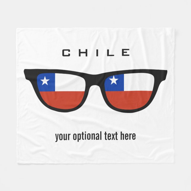 Chile Shades custom text & colour fleece blankets (Front (Horizontal))