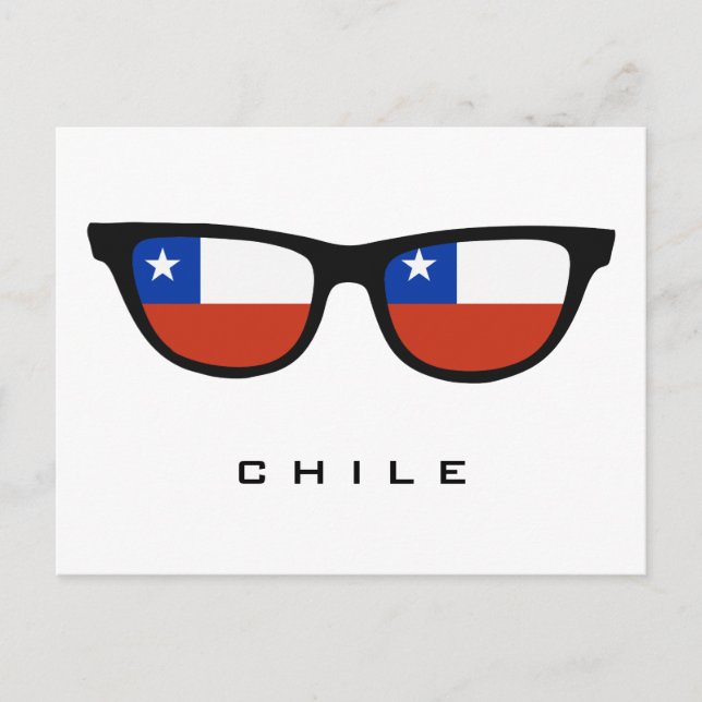 Chile Shades custom text & colour postcard (Front)