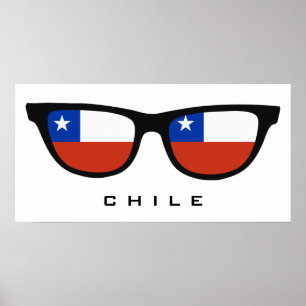Chile Shades custom text & colour poster
