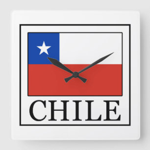 Chile Square Wall Clock