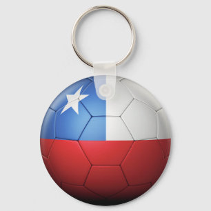 Chile team soccer ball key ring