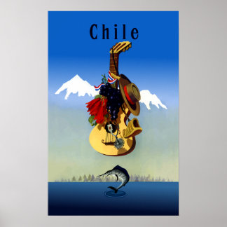 Chile travel poster