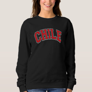 Chile Varsity Red Text Sweatshirt