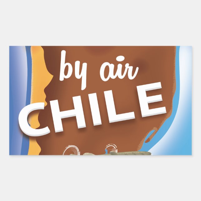 Chile Vintage Travel poster Rectangular Sticker (Front)