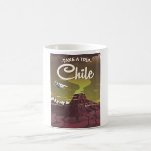 Chile Volcano vintage travel poster Coffee Mug