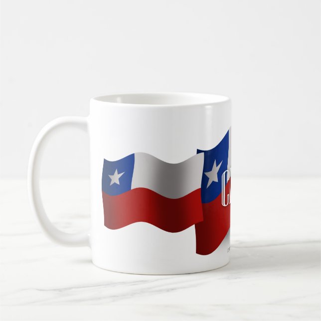 Chile Waving Flag Coffee Mug (Left)