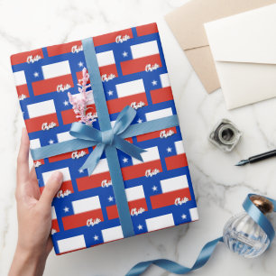 Chile Wrapping Paper, Chilean Flag patriotic Paper