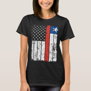 Chilean American Flag T-Shirt Pride Chile USA