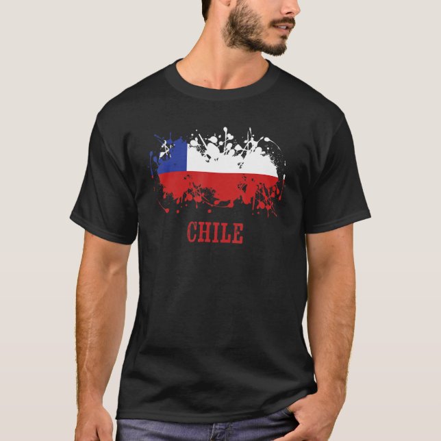Chilean enthusiasts for Chile and Chile T-Shirt (Front)