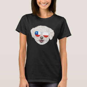 Chilean Flag Bichons Frise Dog Chile Pocket T-Shirt
