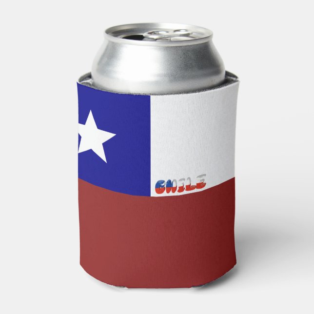 Chilean flag can cooler (Can Front)