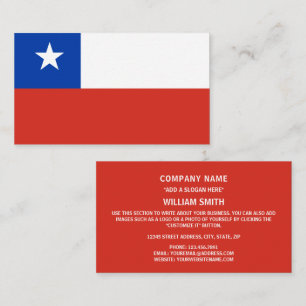 Chilean Flag, Flag of Chile Business Card