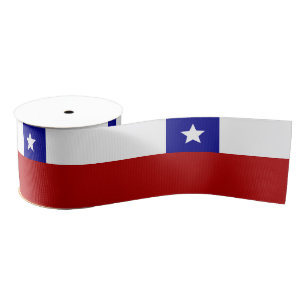 Chilean flag grosgrain ribbon