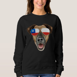 Chilean Flag Smooth Fox Terrier Dog Chile Pocket Sweatshirt