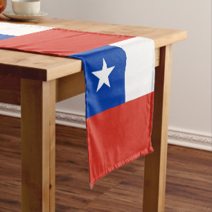Chilean flag & Sports fan house decor / Chile Shor Short Table Runner
