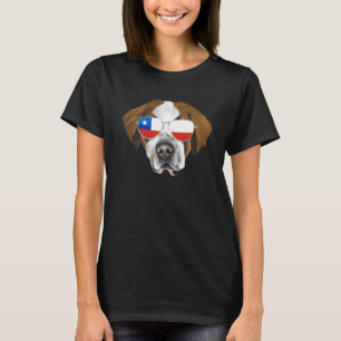Chilean Flag St Bernard Dog Chile Pocket T-Shirt
