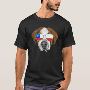 Chilean Flag St Bernard Dog Chile Pocket T-Shirt