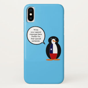 Chilean Flag Wildlife Penguin Personalised Gift iPhone X Case