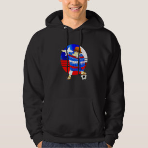 Chilean Football Dabbing Soccer Guy Chile Hoodie