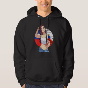 Chilean Girl Latino Pride Chile Flag Proud Chileno Hoodie
