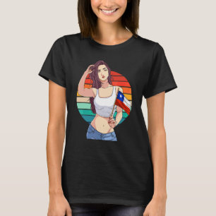 Chilean Girl Latino Pride Chile Flag Proud Chileno T-Shirt