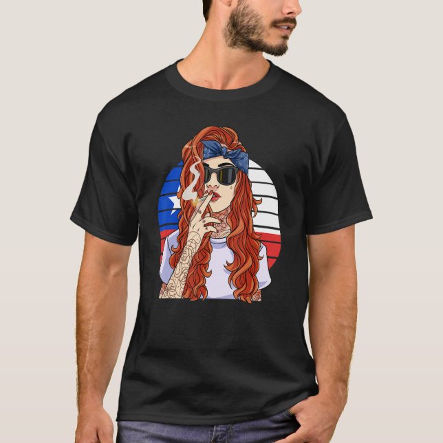 Chilean Girl Latino Pride  Chile Flag Proud Ya Po  T-Shirt (Front)