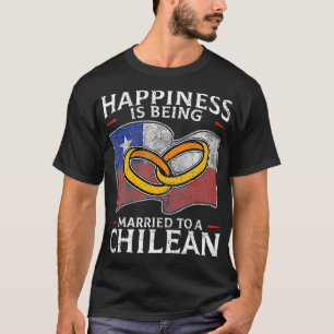 Chilean Marriage Chile Married Flag Wedded Culture T-Shirt