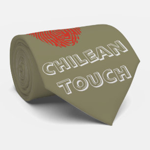 Chilean touch fingerprint flag tie