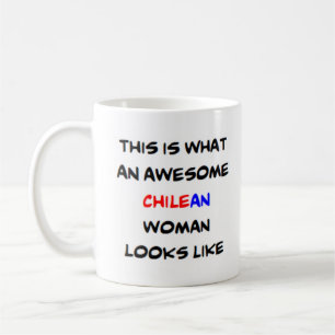 chilean woman, awesome coffee mug