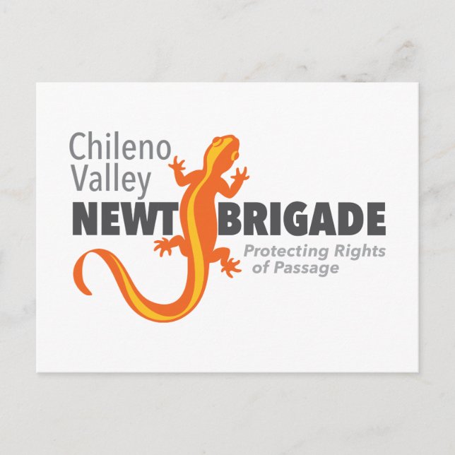 Chileno Valley Newt Brigade  Postcard (Front)