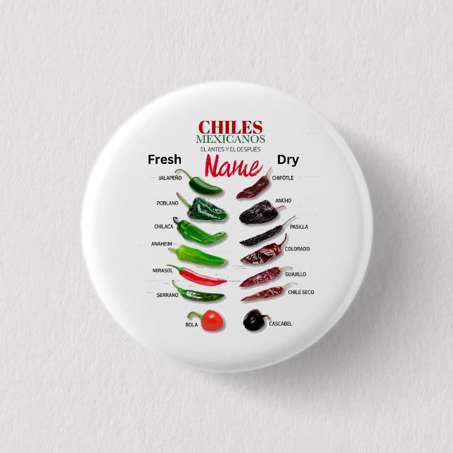 Chiles Fresh and Dry Thunder_Cove 3 Cm Round Badge (Front)