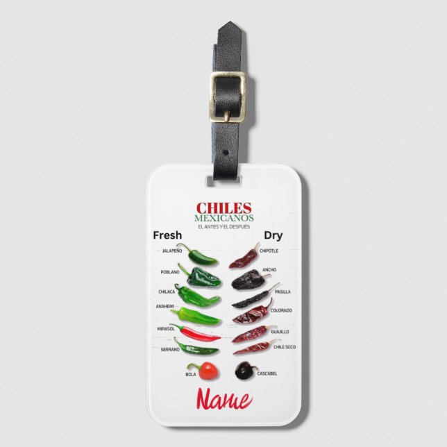 Chiles Fresh and Dry Thunder_Cove  Luggage Tag (Front Vertical)