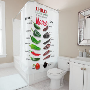 Chiles Fresh and Dry Thunder_Cove Shower Curtain