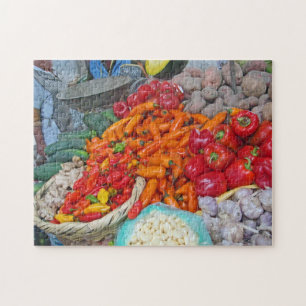 Chiles & More in Peruvian Market Jigsaw Puzzle