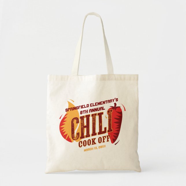 Chili Cook Off | BBQ Cookout Contest Tote Bag (Front)