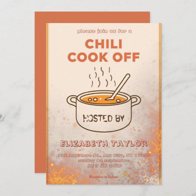 Chili Cook Off Party Invitation (Front/Back)
