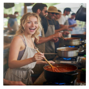 Chili Cook Off Photo Customize Ceramic Tile