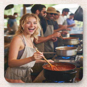 Chili Cook Off Photo Customize Coaster