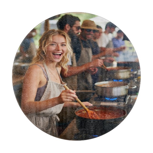 Chili Cook Off Photo Customize Cutting Board (Front)