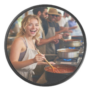 Chili Cook Off Photo Customize Hockey Puck